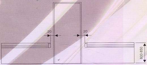醫(yī)院防撞扶手安裝-立面圖示 醫(yī)院防撞扶手安裝說(shuō)明-立面圖示